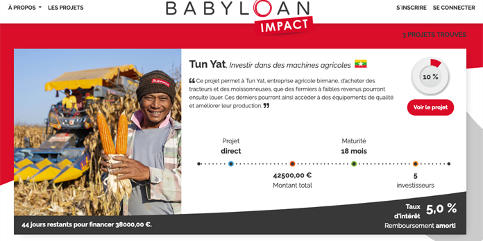 Babyloan IMPACT développe l'épargne solidaire