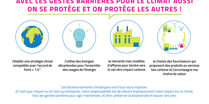 Des gestes barrières pour lutter contre le réchauffement climatique